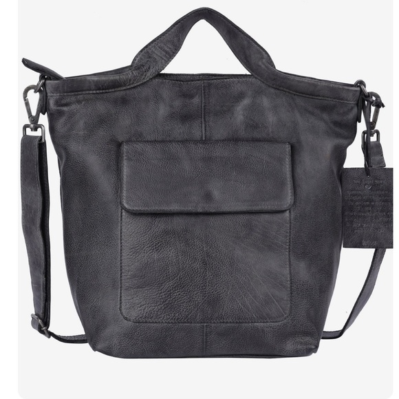 Latico Leathers Bianca Leather Crossbody Bag Smokey Denim Color - Picture 7 of 8